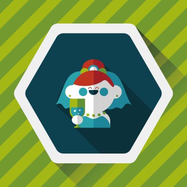 Gelinin düz ikonu, uzun gölgeli, eps10