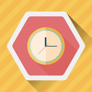 Uzun Gölge, eps10 ile saat düz simgesi