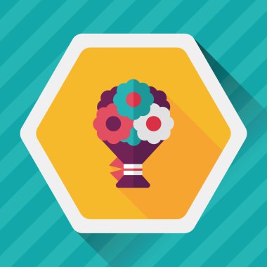 buket uzun gölge, eps10 düz simgesi