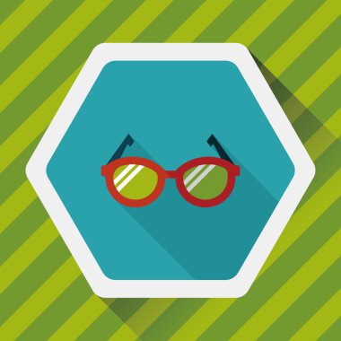 Uzun Gölge, eps10 ile gözlük düz simgesi