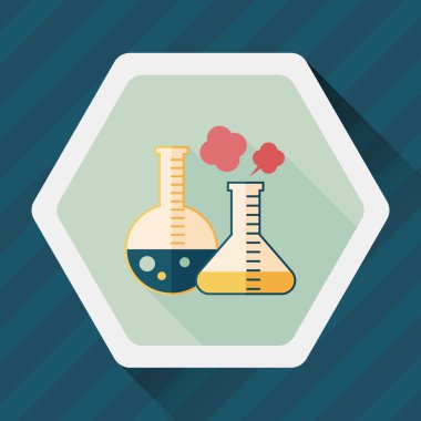 uzun gölge ile tüp düz simgesi