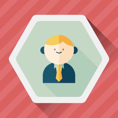 Uzun Gölge, eps10 ile işadamı düz simgesi