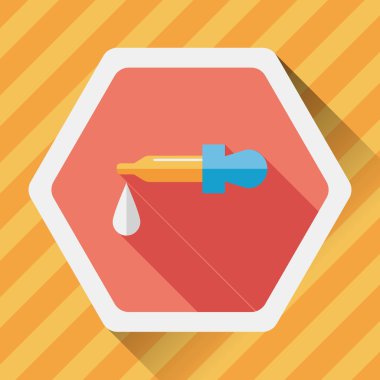 Damlalık ile uzun gölge düz simgesi