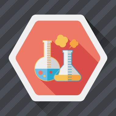 uzun gölge ile tüp düz simgesi