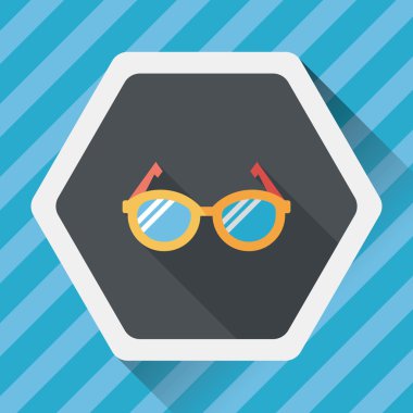 Uzun Gölge, eps10 ile gözlük düz simgesi