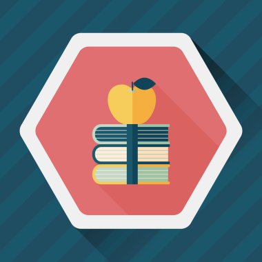 kitap kule uzun gölge, eps10 ile apple düz simgesiyle