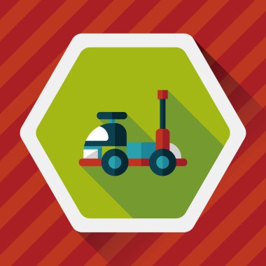 oyuncak araba düz simgesi ile uzun gölge, eps10