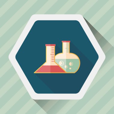 uzun gölge ile tüp düz simgesi