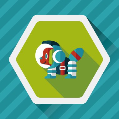 Uzun Gölge, eps10 ile alan köpek düz simgesi