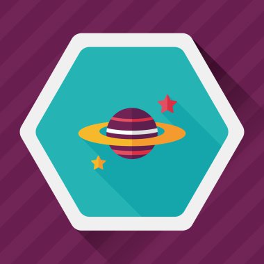 Uzun Gölge, eps10 ile alan gezegen düz simgesi