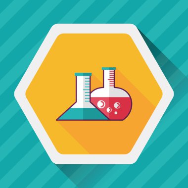 uzun gölge ile tüp düz simgesi