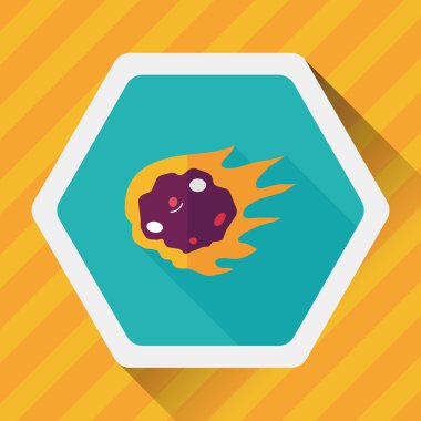 Uzun Gölge, eps10 ile alan göktaşı düz simgesi