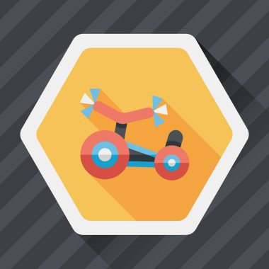 Uzun Gölge, eps10 ile çocuklar bisiklet daha düz simgesi