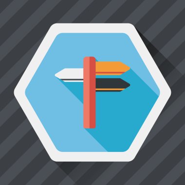 uzun gölge tabelasını düz simgesi