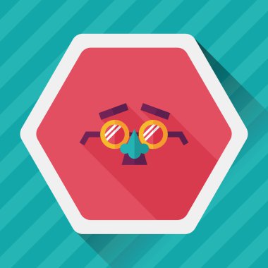 Uzun Gölge, eps10 ile parti maskesi düz simgesi