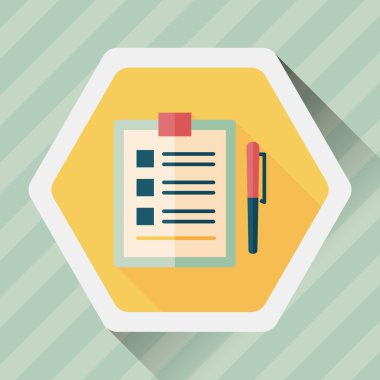 düz pano simge uzun gölge ile