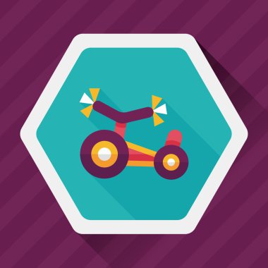 Uzun Gölge, eps10 ile çocuklar bisiklet daha düz simgesi