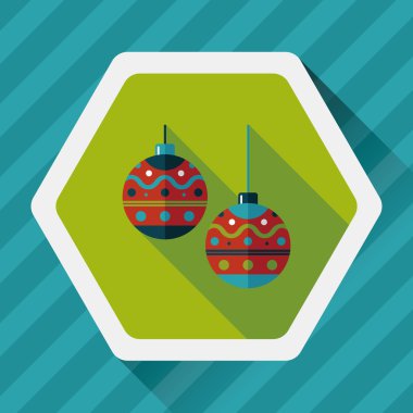 Uzun Gölge, eps10 ile Noel top düz simgesi