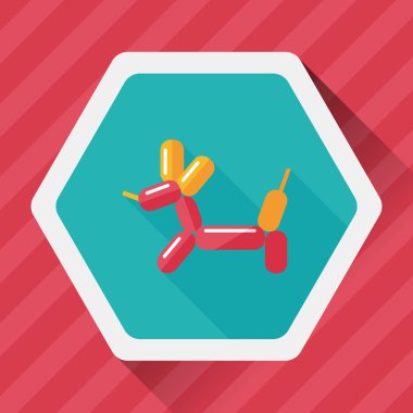 Uzun Gölge, eps10 ile balon köpek düz simgesi