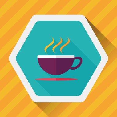 uzun gölge ile kahve düz simgesi