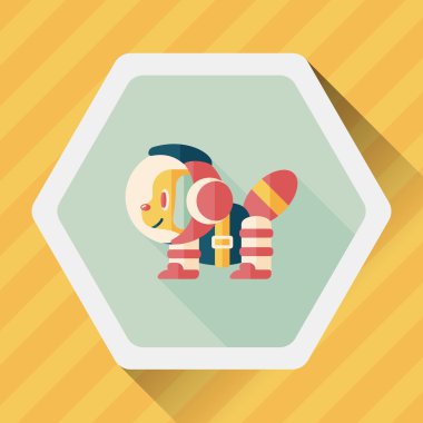 Uzun Gölge, eps10 ile alan köpek düz simgesi