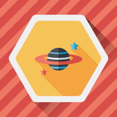 Uzun Gölge, eps10 ile alan gezegen düz simgesi