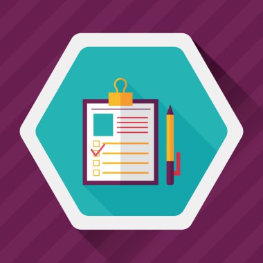 düz pano simge uzun gölge ile