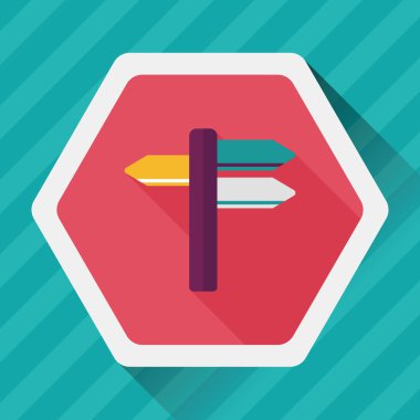 uzun gölge tabelasını düz simgesi