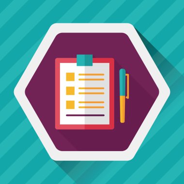 düz pano simge uzun gölge ile