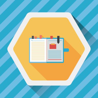 Uzun Gölge, eps10 ile dizüstü düz simgesi