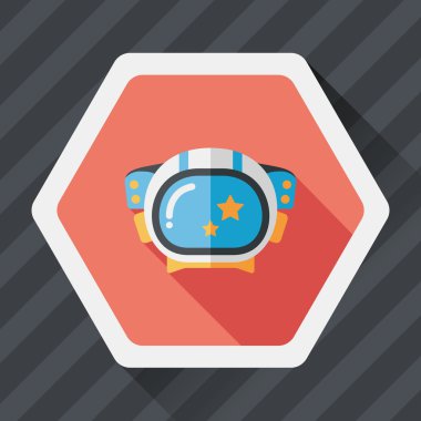 Uzun Gölge, eps10 ile uzay astronot düz simgesi