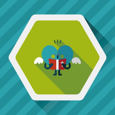 Düğün duydum uzun gölge, eps10 ile koro düz simgesi