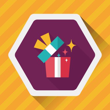 Uzun Gölge, eps10 hediye düz simgesi