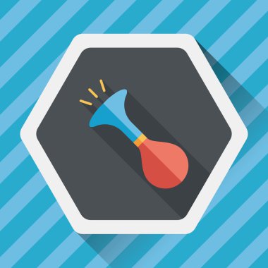 Uzun Gölge, eps10 ile parti boynuz düz simgesi