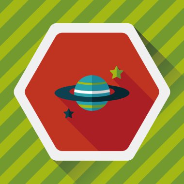 Uzun Gölge, eps10 ile alan gezegen düz simgesi