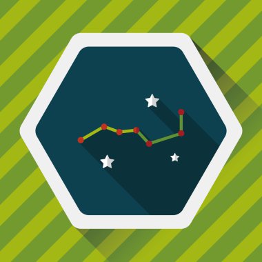 Uzun Gölge, eps10 ile alan Kepçe düz simgesi