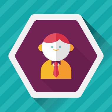 Uzun Gölge, eps10 ile işadamı düz simgesi