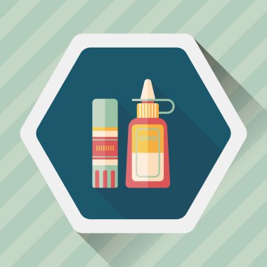 Uzun Gölge, eps10 ile tutkal düz simgesi