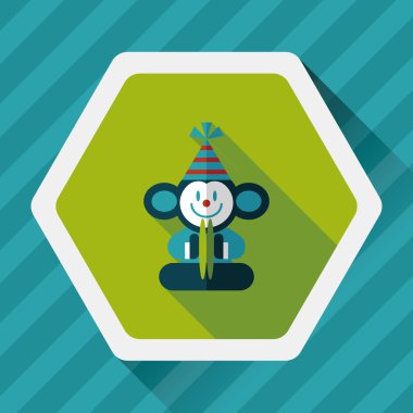 Uzun Gölge, eps10 ile maymun oyuncak düz simgesi