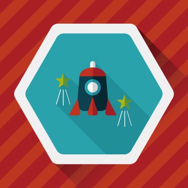 Uzun Gölge, eps10 roket düz simgesi