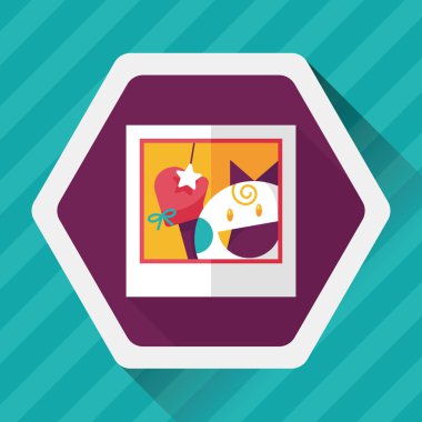 Uzun Gölge, eps10 ile yeni doğan fotoğraf düz simgesi