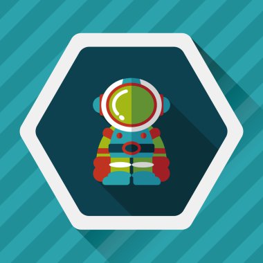 Uzun Gölge, eps10 ile uzay astronot düz simgesi