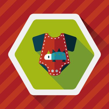 Uzun Gölge, eps 10 ile bebek onesie düz simgesi