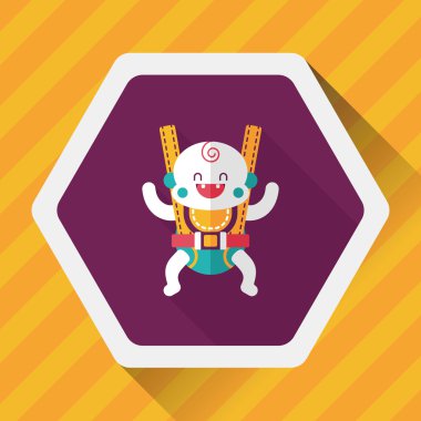 Bebek uzun gölge, eps10 düz simgesiyle