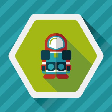 Uzun Gölge, eps10 ile uzay astronot düz simgesi