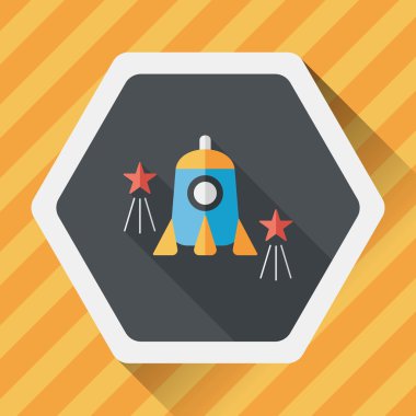 Uzun Gölge, eps10 roket düz simgesi