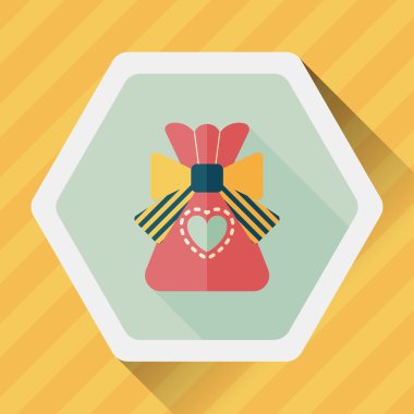 Uzun Gölge, eps10 hediye düz simgesi