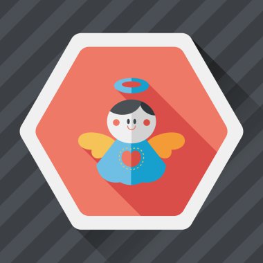 Angel uzun gölge, eps 10 düz simgesi