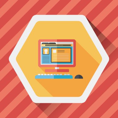 Uzun Gölge, eps10 ile bilgisayar düz simgesi