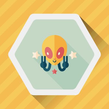 Uzun Gölge, eps10 alanı yabancı düz simgesiyle